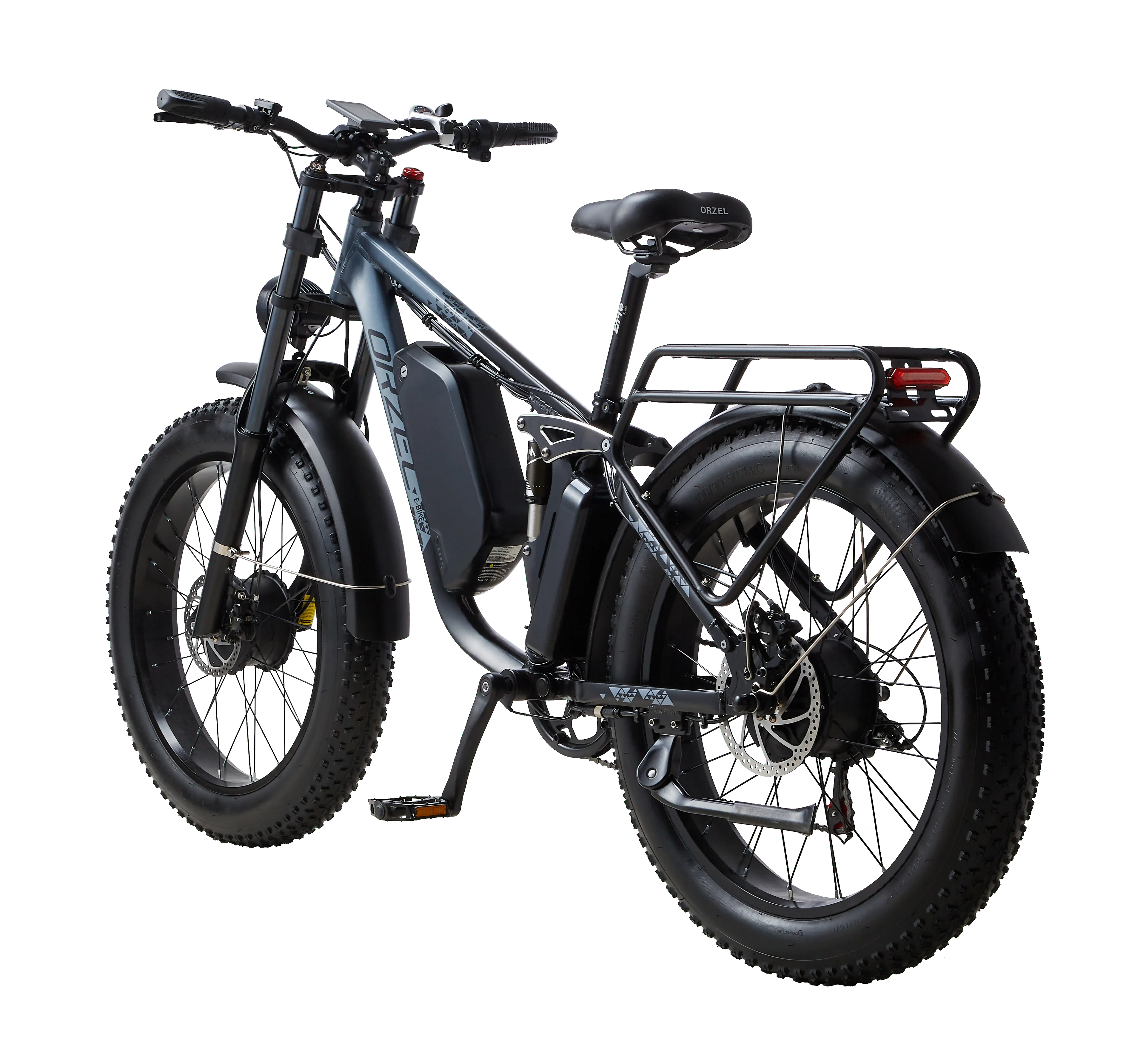 Peak 3000W Dual Motor Ebike for Adults, 48V 25AH Long Range Electric Mountain Bike,24"Fat Tires,Blue